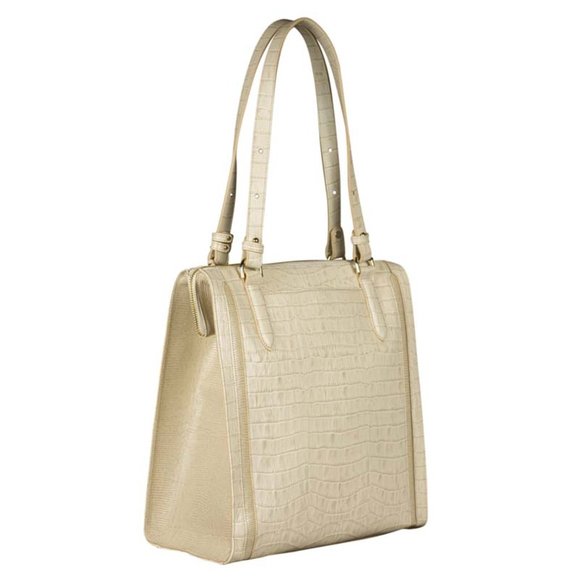 Brahmin Large Caroline Tote in Ivory Terrace Leather - Picture 2 of 2
